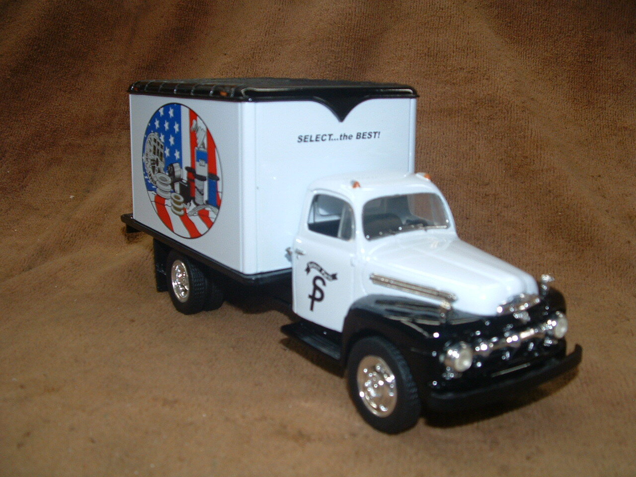 1951 FORD DRY GOODS VAN BOX TRUCK SELECT PARTS FIRST GEAR METAL