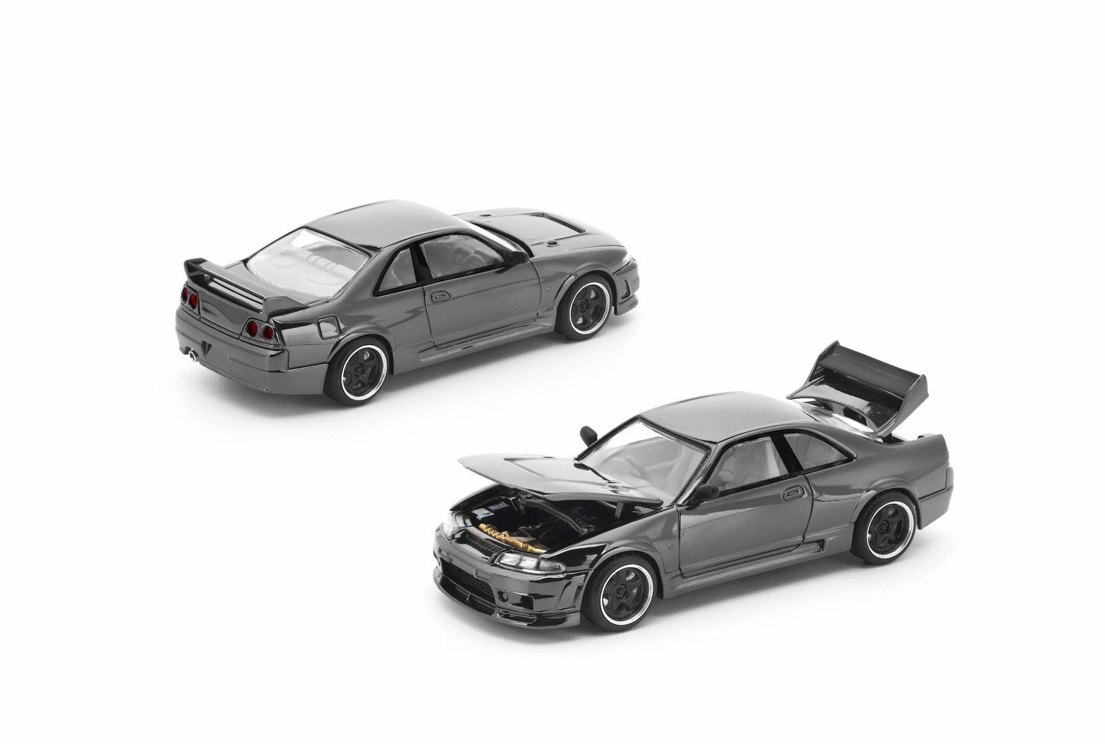 Pop Race Nissan Skyline GT-R R33 Dark Chrome 1/64 PRDC003