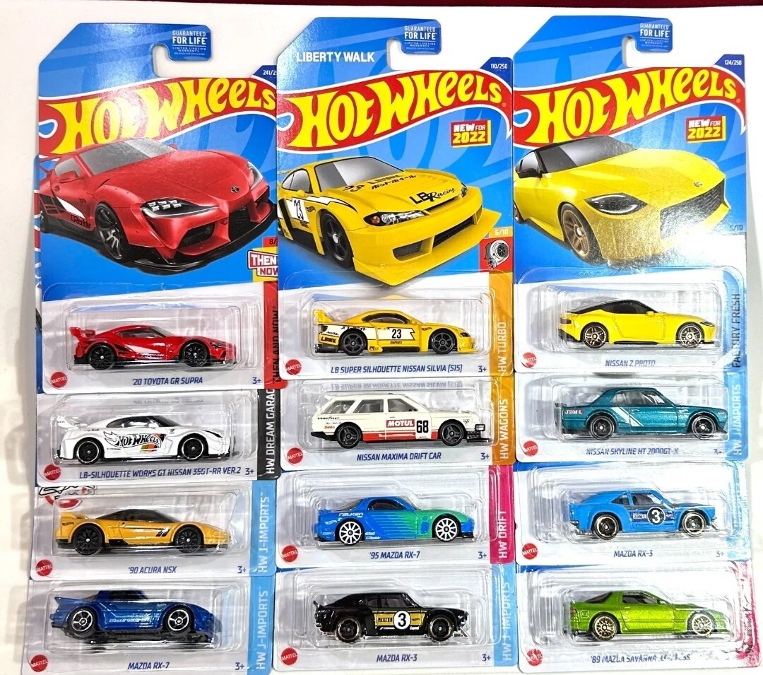 JDM HOT WHEELS GRAB BAG LOT OF 6 RANDOM PULLED JDM NISSAN,HONDA,TOYOTA,MAZDA