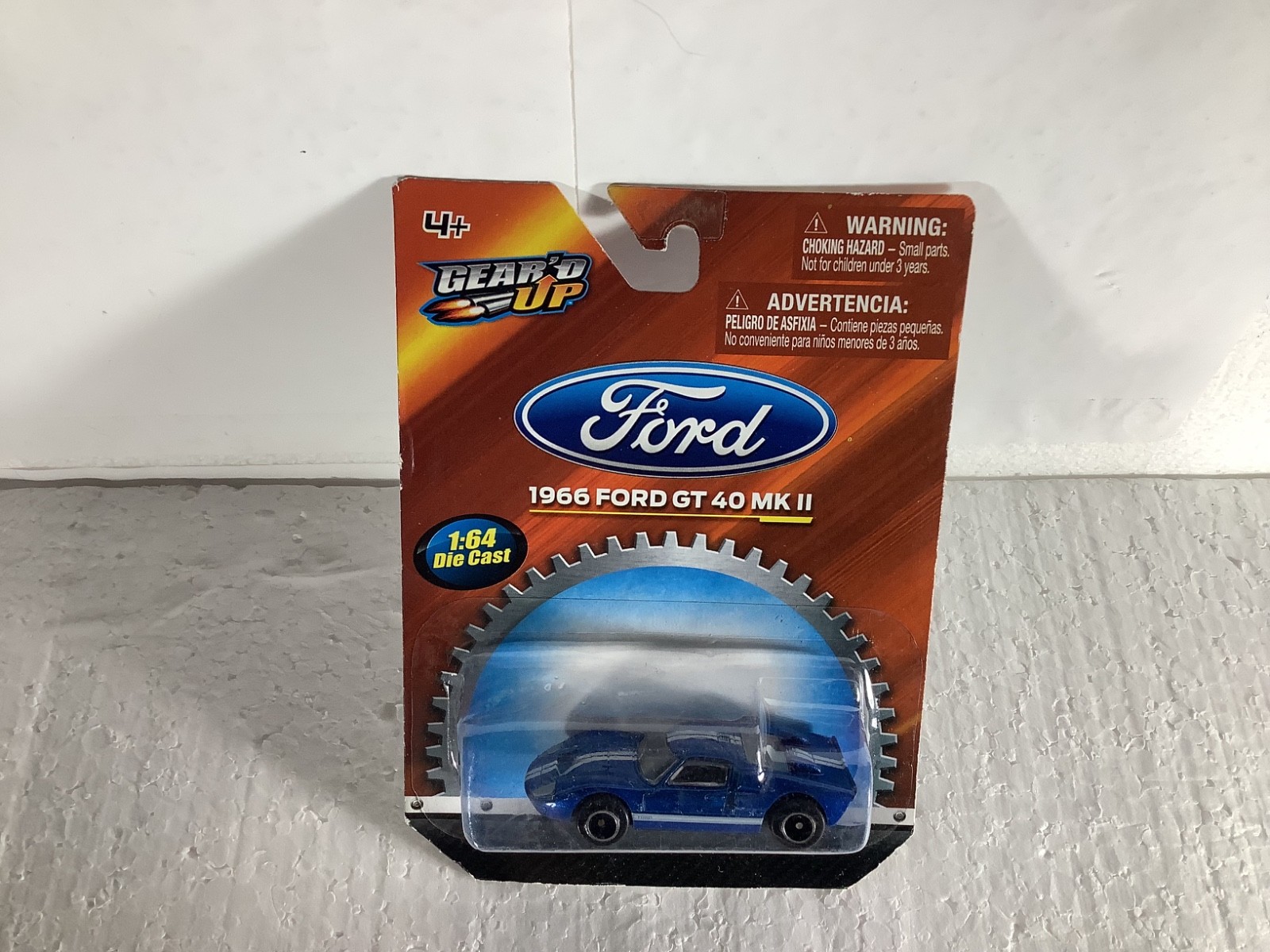 Gear’d Up ~ Officially Licensed ~ 1966 Ford GT-40 MK II ~ 1:64 Die Cast RED&BLUE