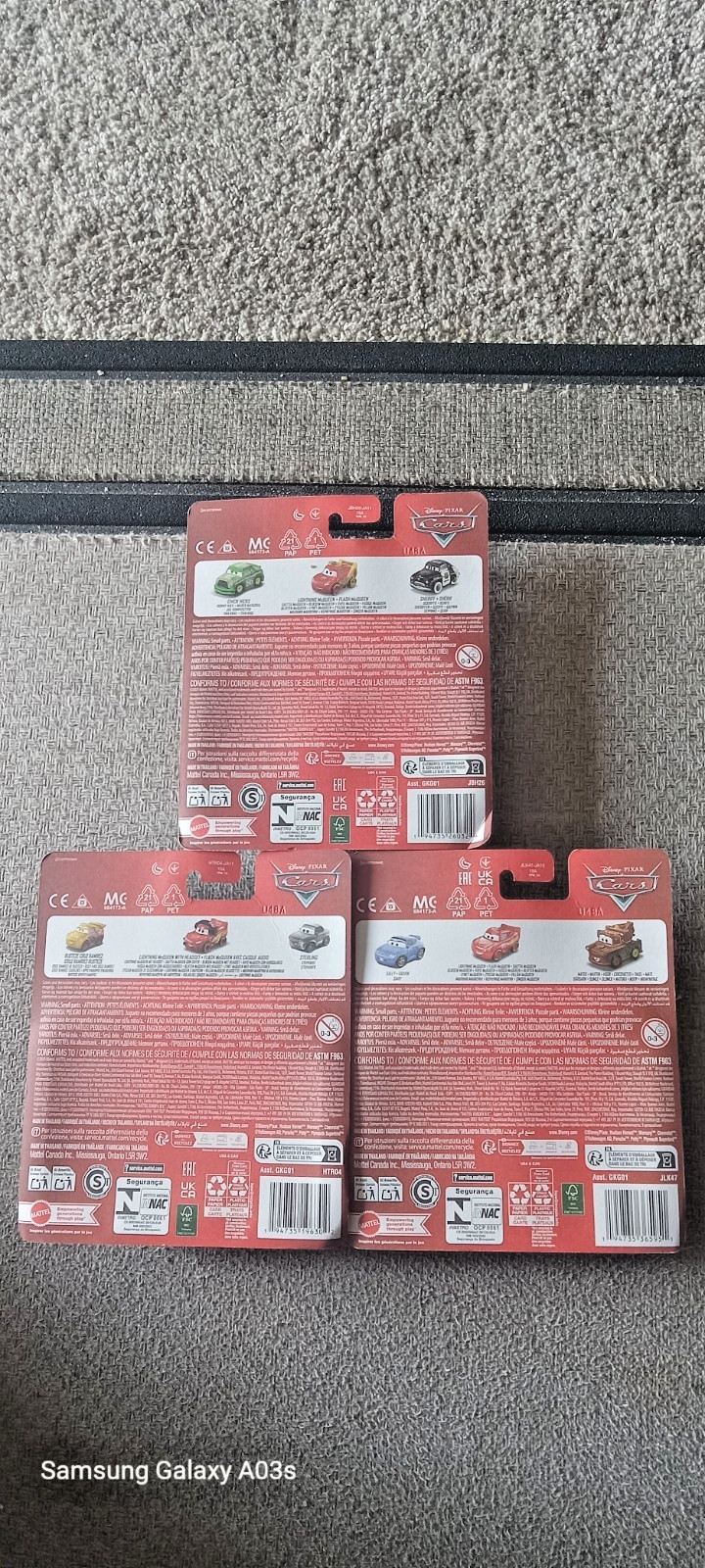 Lot Of 3: Mattel Disney Pixar Cars Mini Racers Mini Diecast Cars 3-Pack