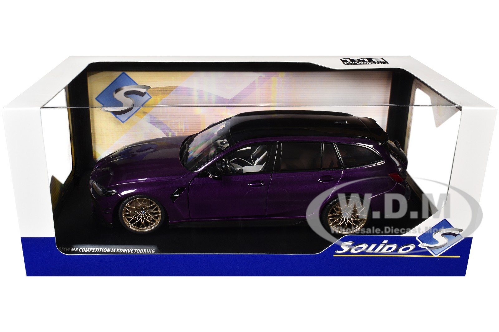 2024 BMW M3 COMPETITION M XDRIVE TOURING TWILIGHT PURPLE 1/18 BY SOLIDO S1813701