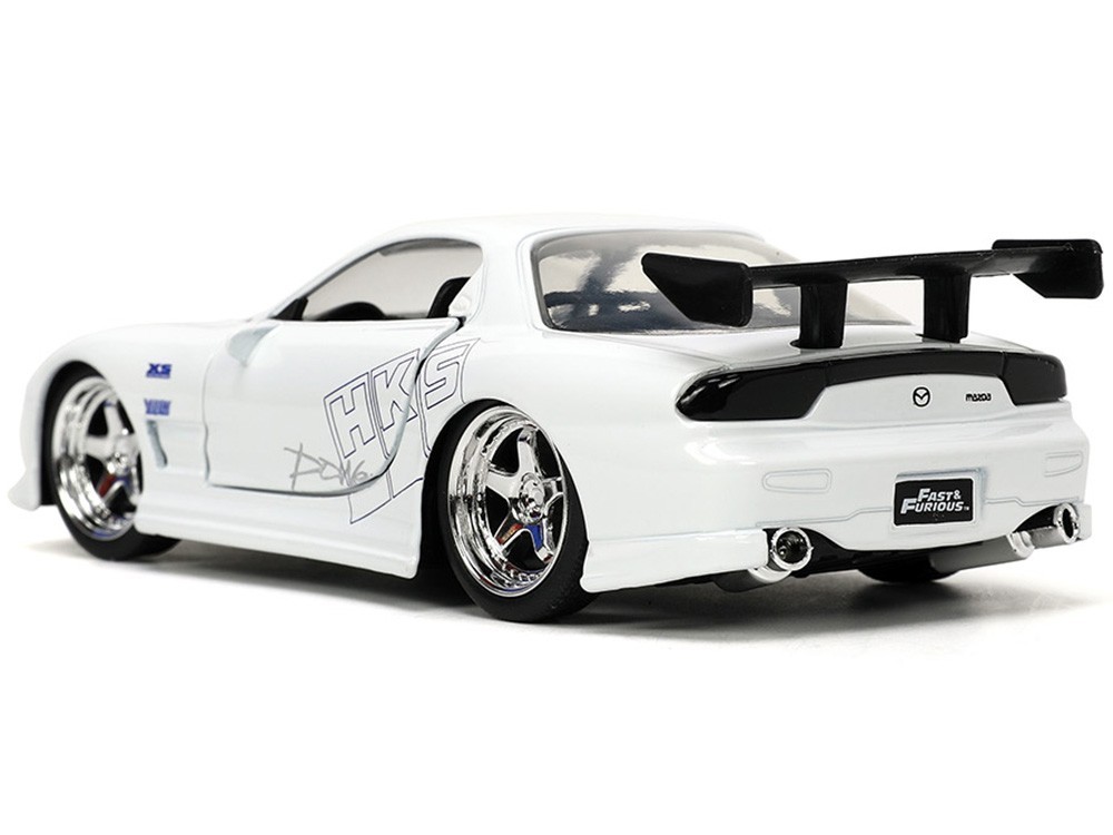 1993 MAZDA RX-7 “HKS” WHITE “FAST & FURIOUS 25 YEARS” 1/32 BY JADA 32588