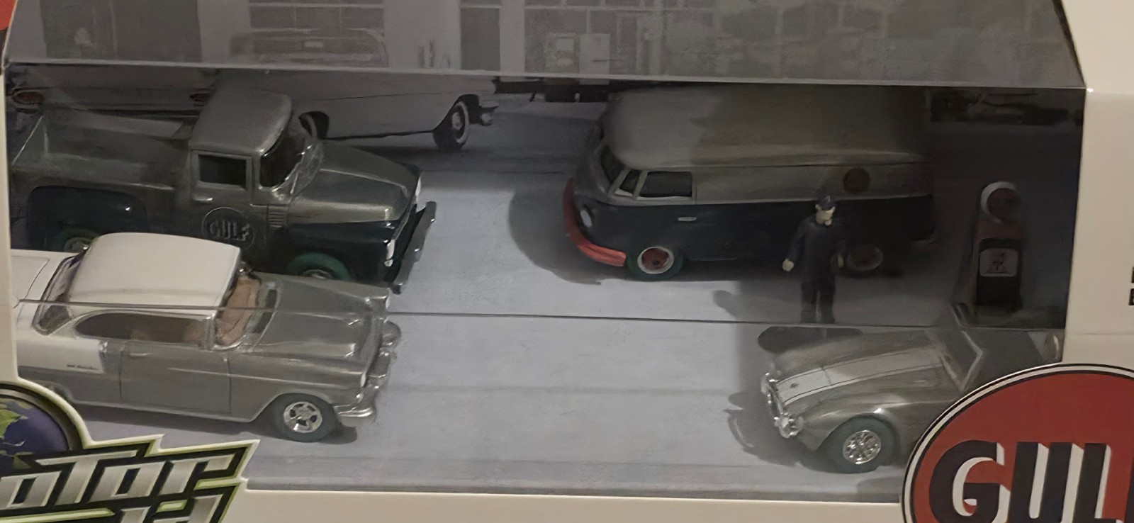 Greenlight Motor World Gulf Raw Chase Chevy Bel Air F-100 Shelby Cobra VW Panel