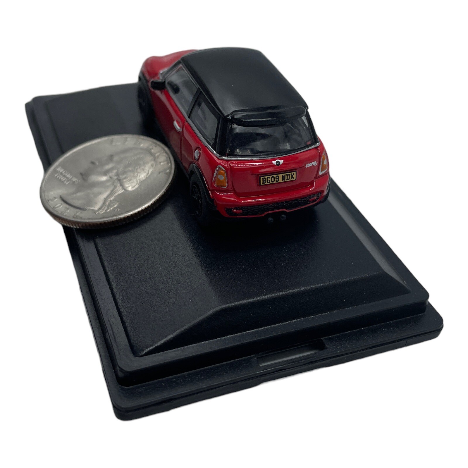 MINI Cooper S Hardtop R56 Chili Red with Black Roof Diecast car Pair of Two