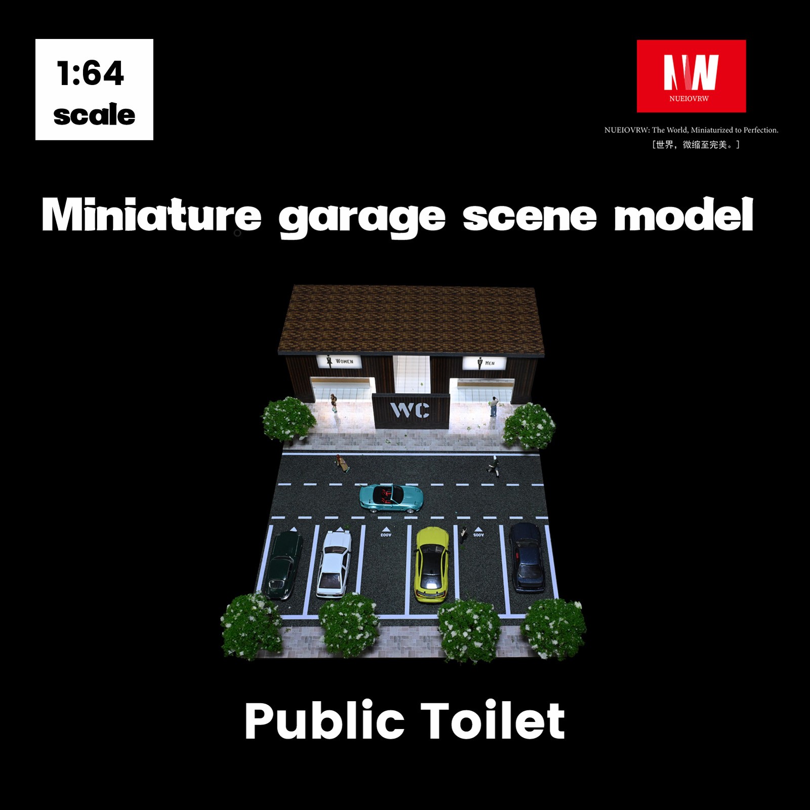 Diorama Diecast 1/64 Scale Garage Model City LED Street Buildings View Display