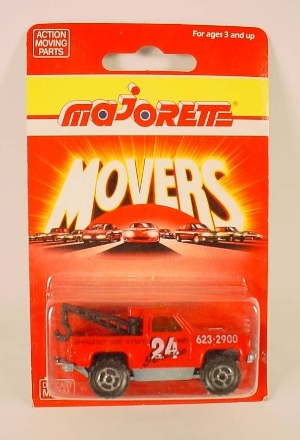 Majorette Movers Red Depanneuse 4×4 Chevrolet Tow Truck # 228 1:62