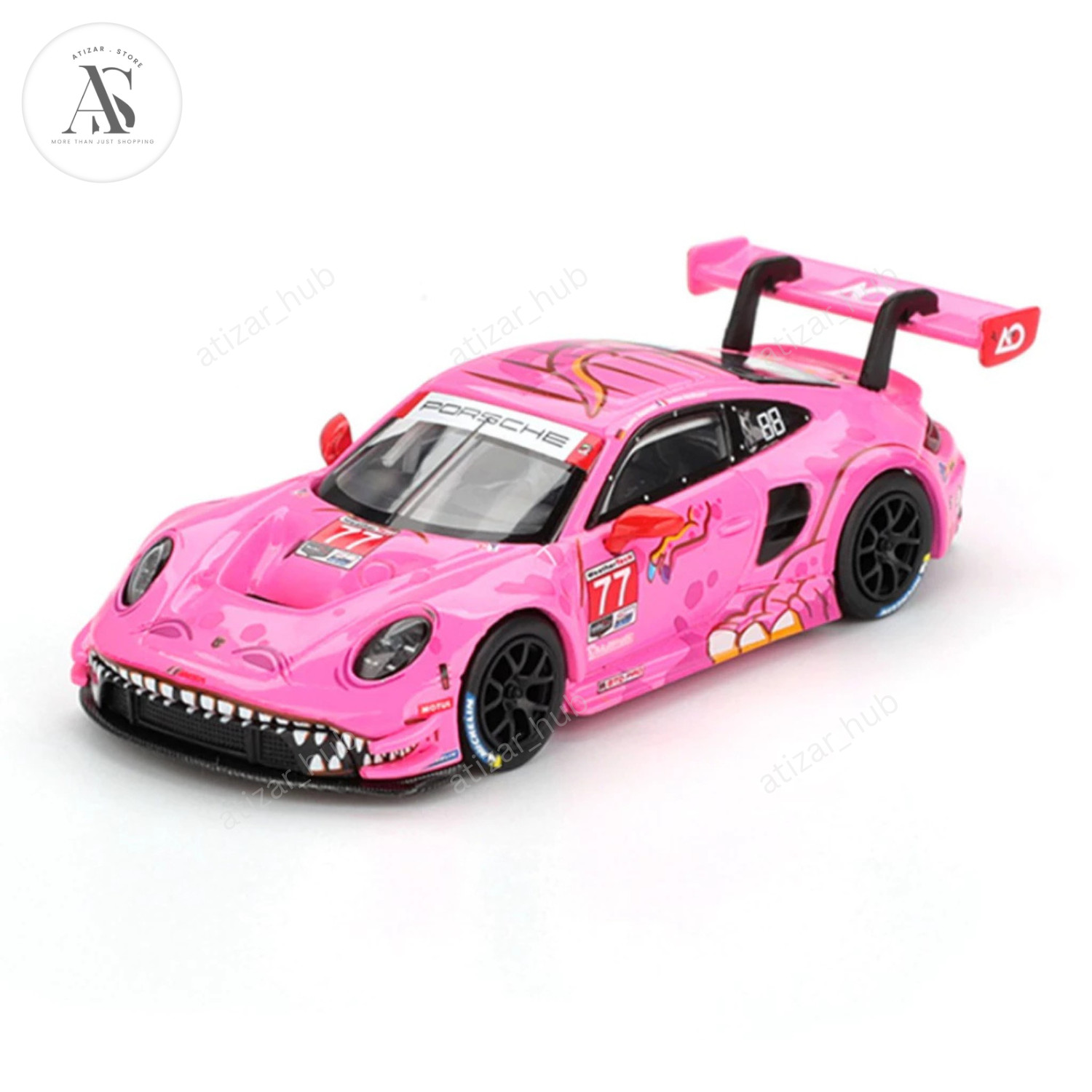MINI GT 1052 Porsche 911 GT3 R #77 2024 IMSA Road America AO Racing Blister Pack
