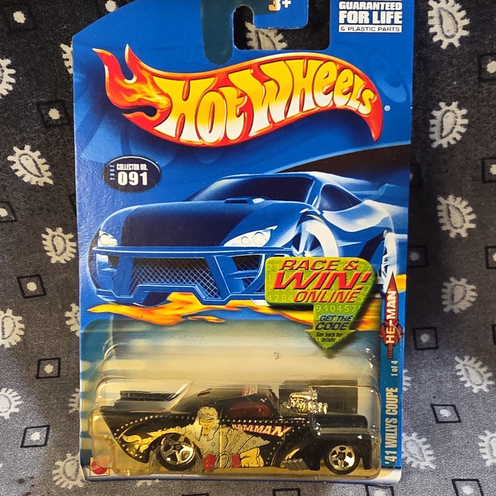 Hot Wheels 1941 Willys Coupe He-Man 1:64 Black Diecast Unopened Box