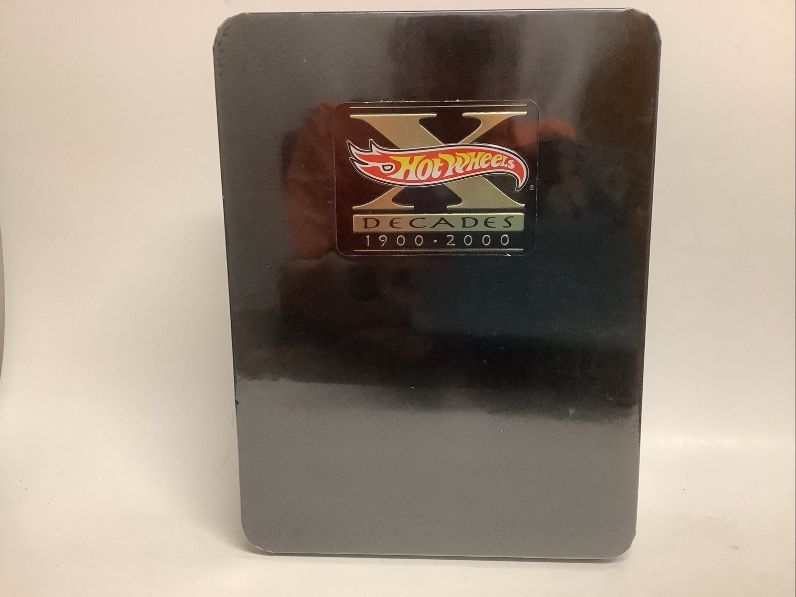 Hot Wheels Decades 1900-2000 Ten Vehicles Cars In Tin with Stand Box