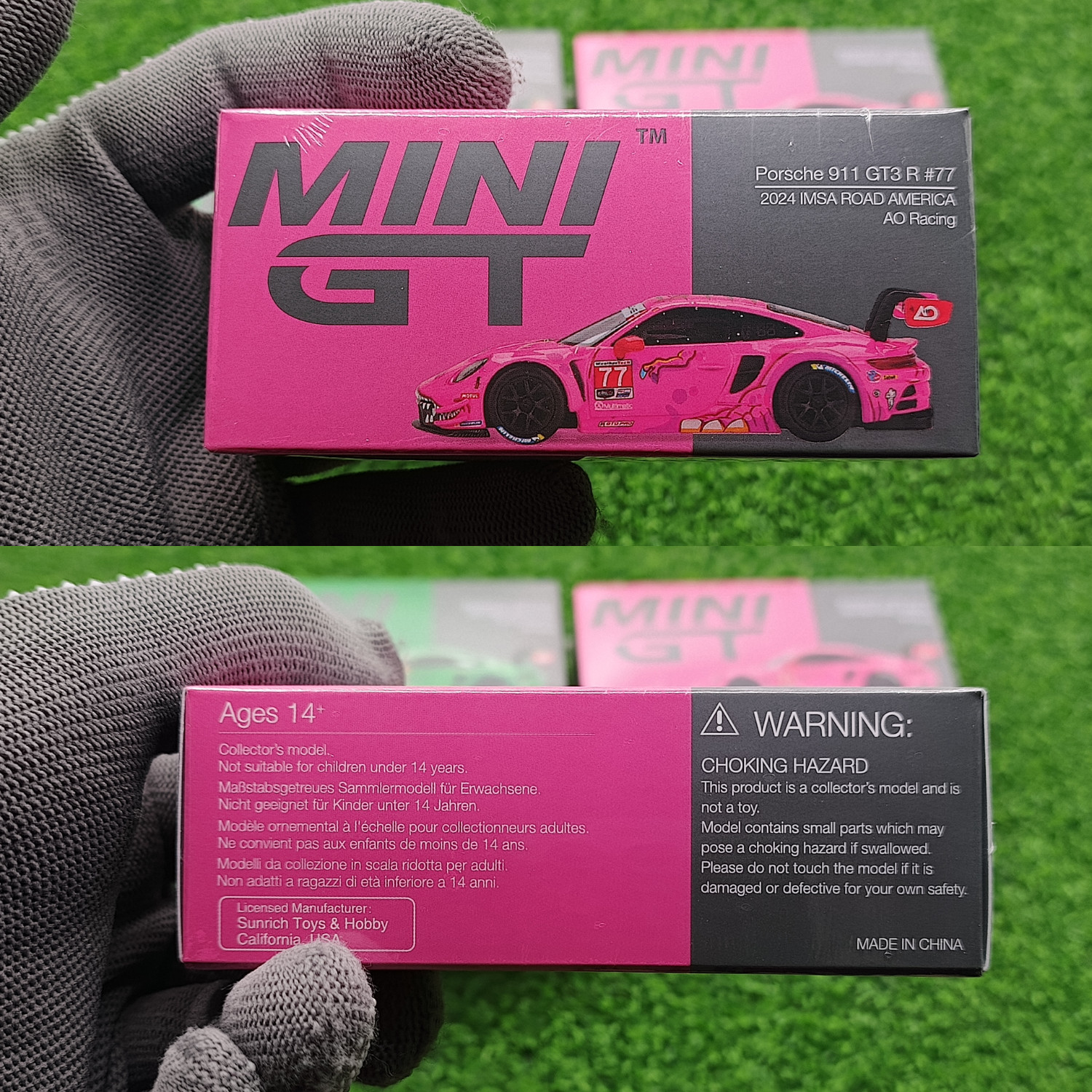 [BOX] Mini GT Porsche 911 GT3 R Roxy 1052 #77 2024 IMSA AO Racing – Sealed