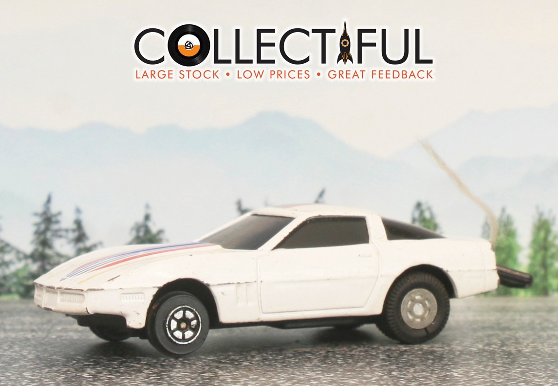 CHEVROLET CORVETTE – YATMING #3806 – WHITE – PULL STRING FRICTION WORKS-CAR🔥907