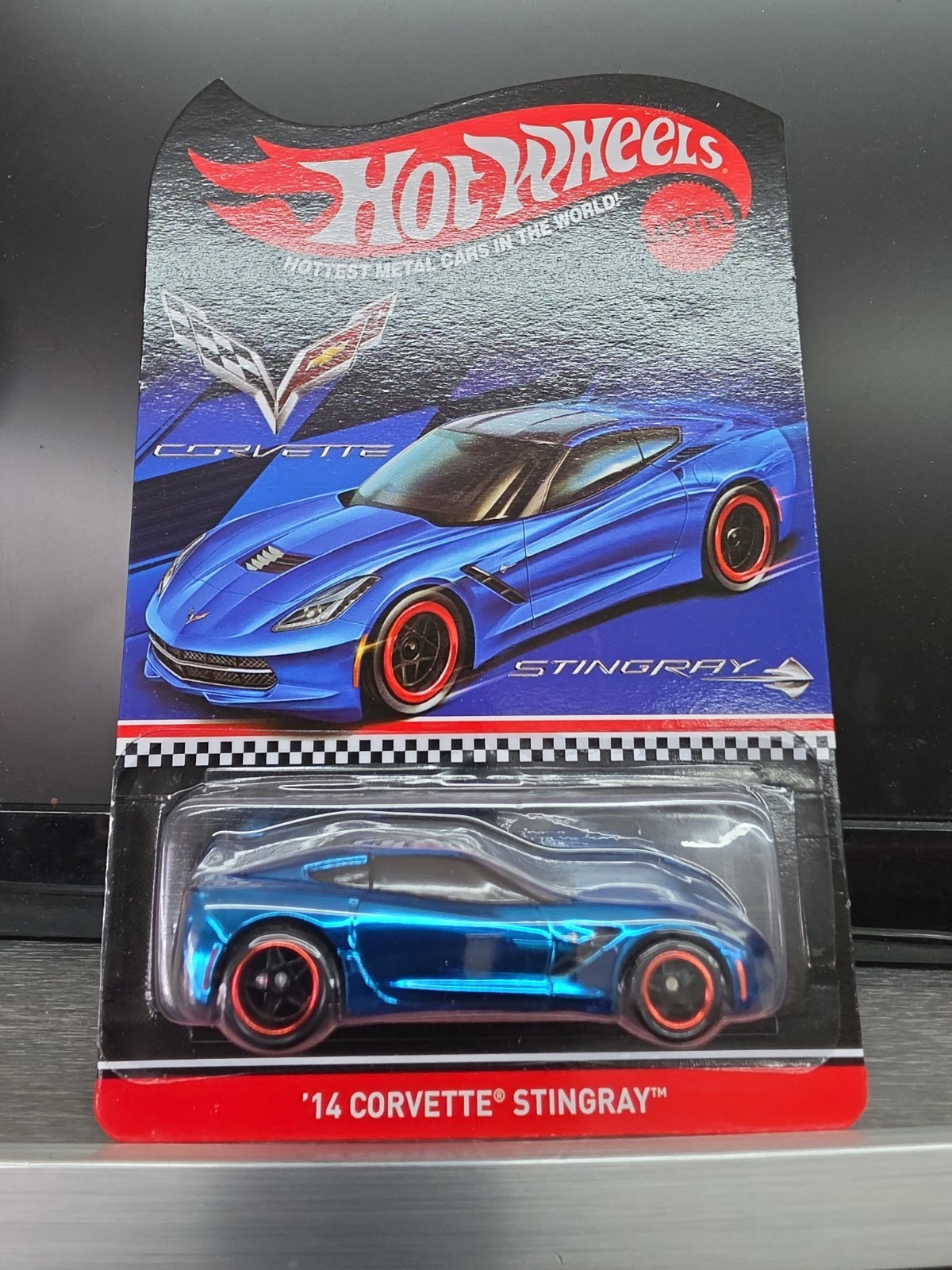 Hot Wheels ’14 Corvette Stingray 2014 1:64 Diecast Car Blue Limited Ed Unopened