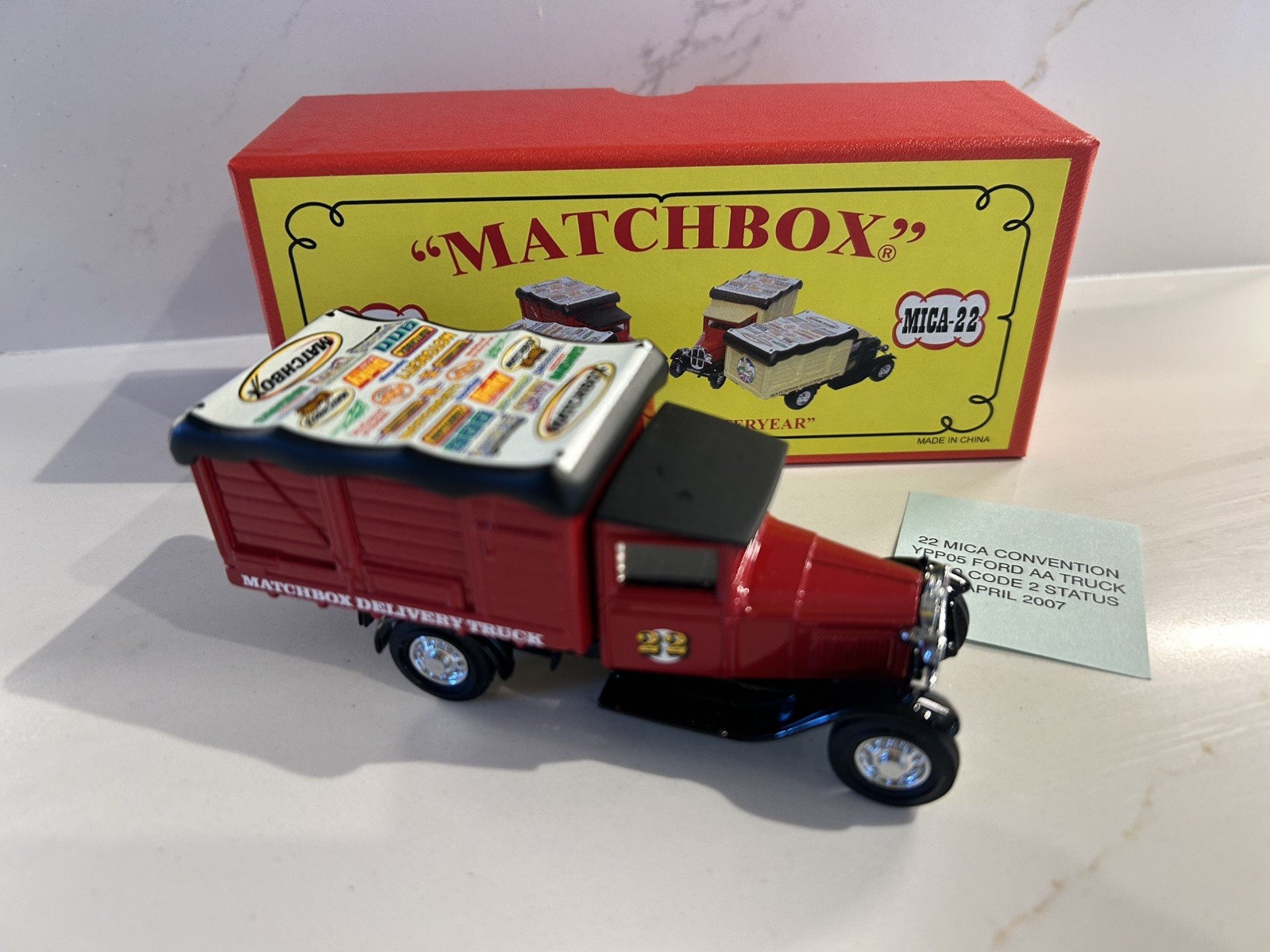 Matchbox Yesteryear YPP05 Ford AA Truck MICA 22nd Red Cab & Body Code 2