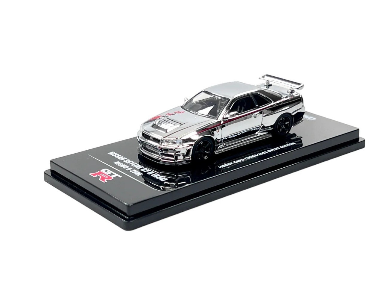 Inno64 1:64 Nissan GT-R R34 Nismo R-Tune Silver Chrome Hobby Expo CHINA 2023