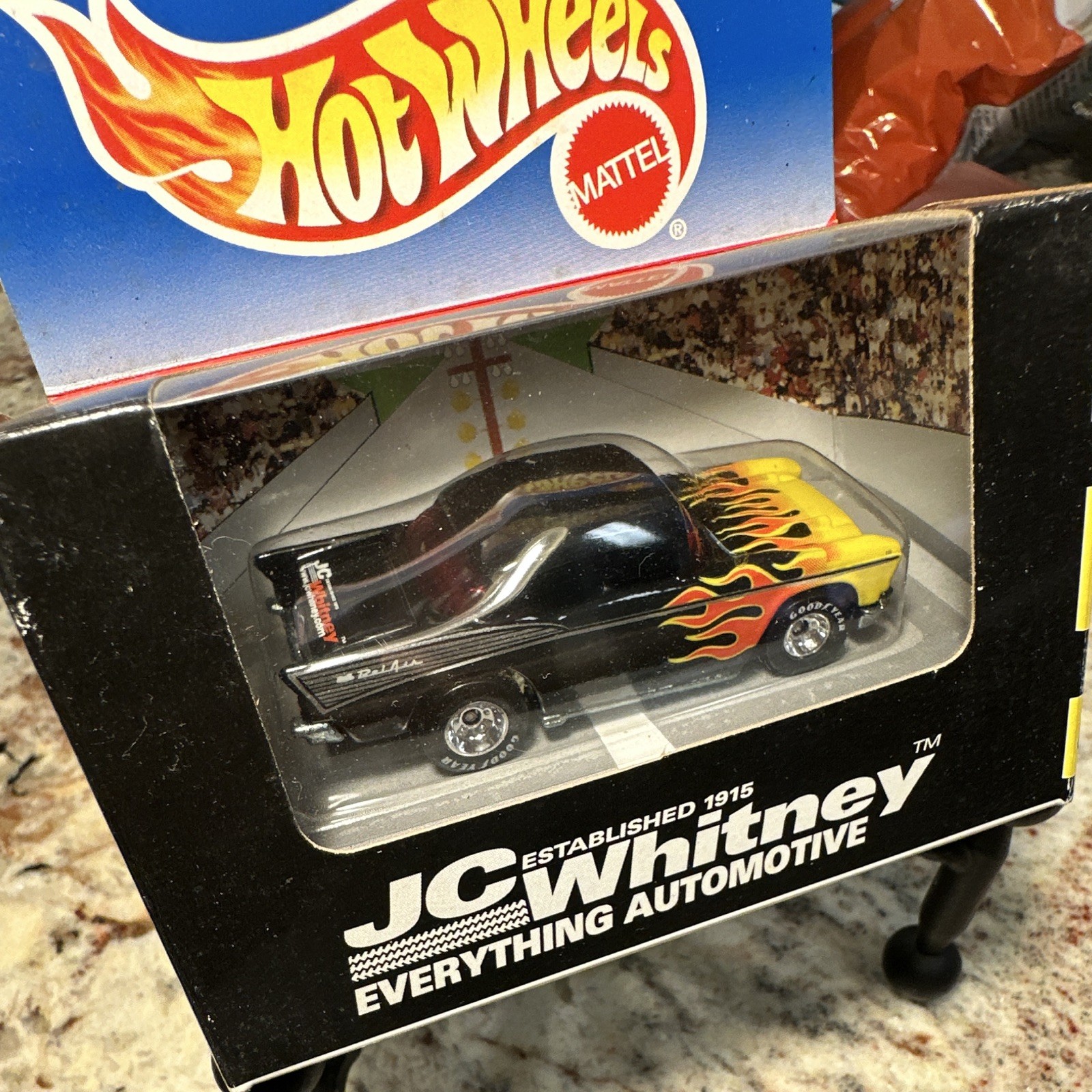 Hot Wheels Special Edition JC Whitney 1957 Chevy Bel Air Black/Yellow 1:64