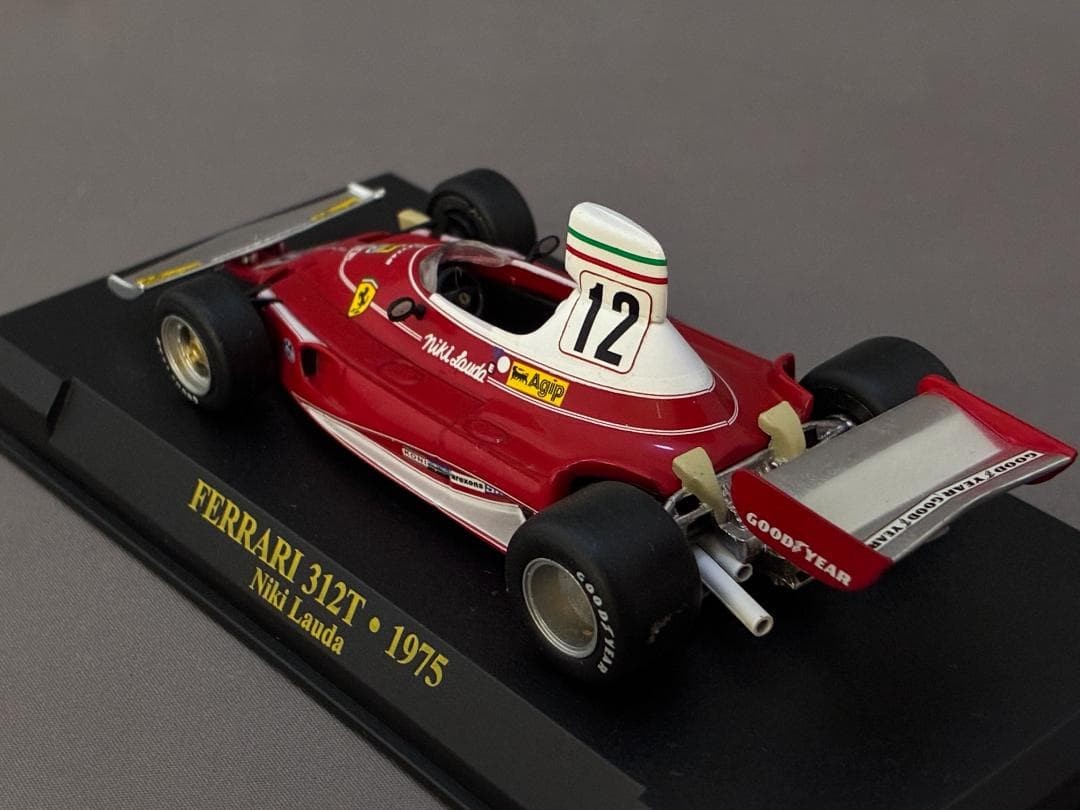 1/43 Ferrari 312T F1 model car, 11cm, detailed markings, used