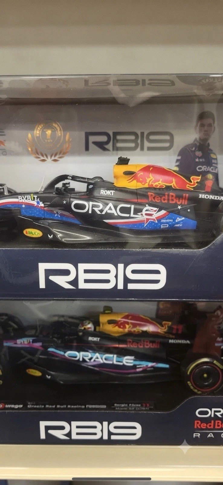 Burago 1:18 Formula One Max Verstappen Perez Hamilton Leclerc Red bull You Pick