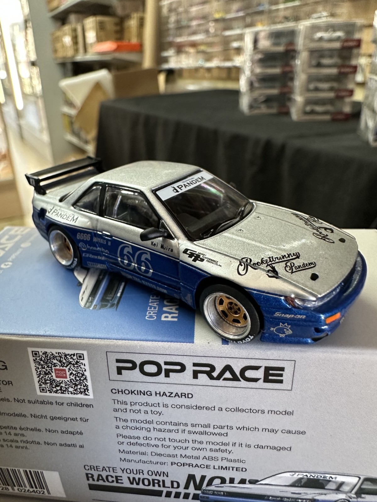 NISSAN SILVIA S13 PANDEM ROCKET BUNNY 1/64 DIECAST CAR BY POP RACE PR64-264