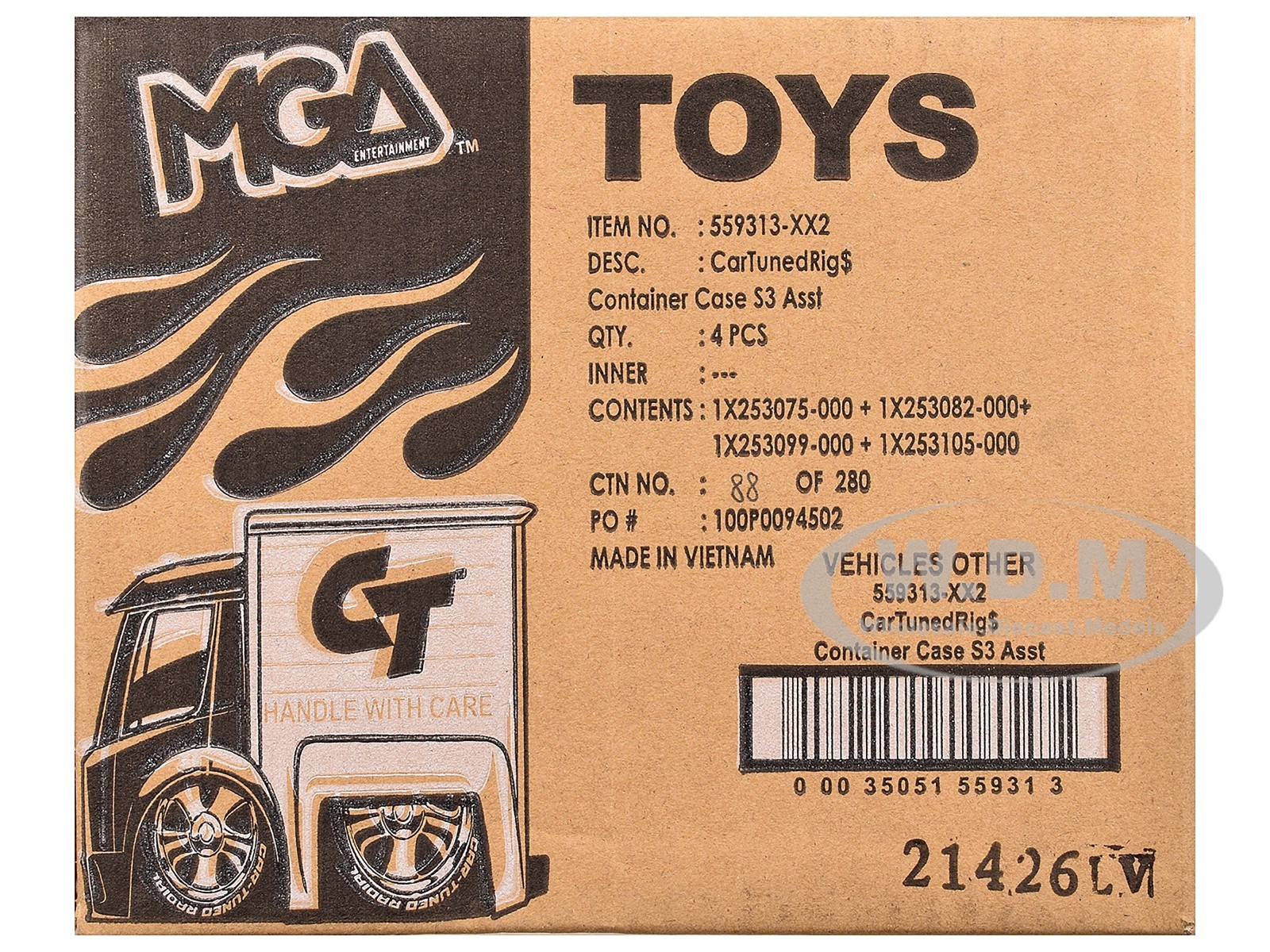 “RIGS” CONTAINER CASE SERIES 3 SET OF 4 PCS DIECAST BY CARTUNED 559313-XX2
