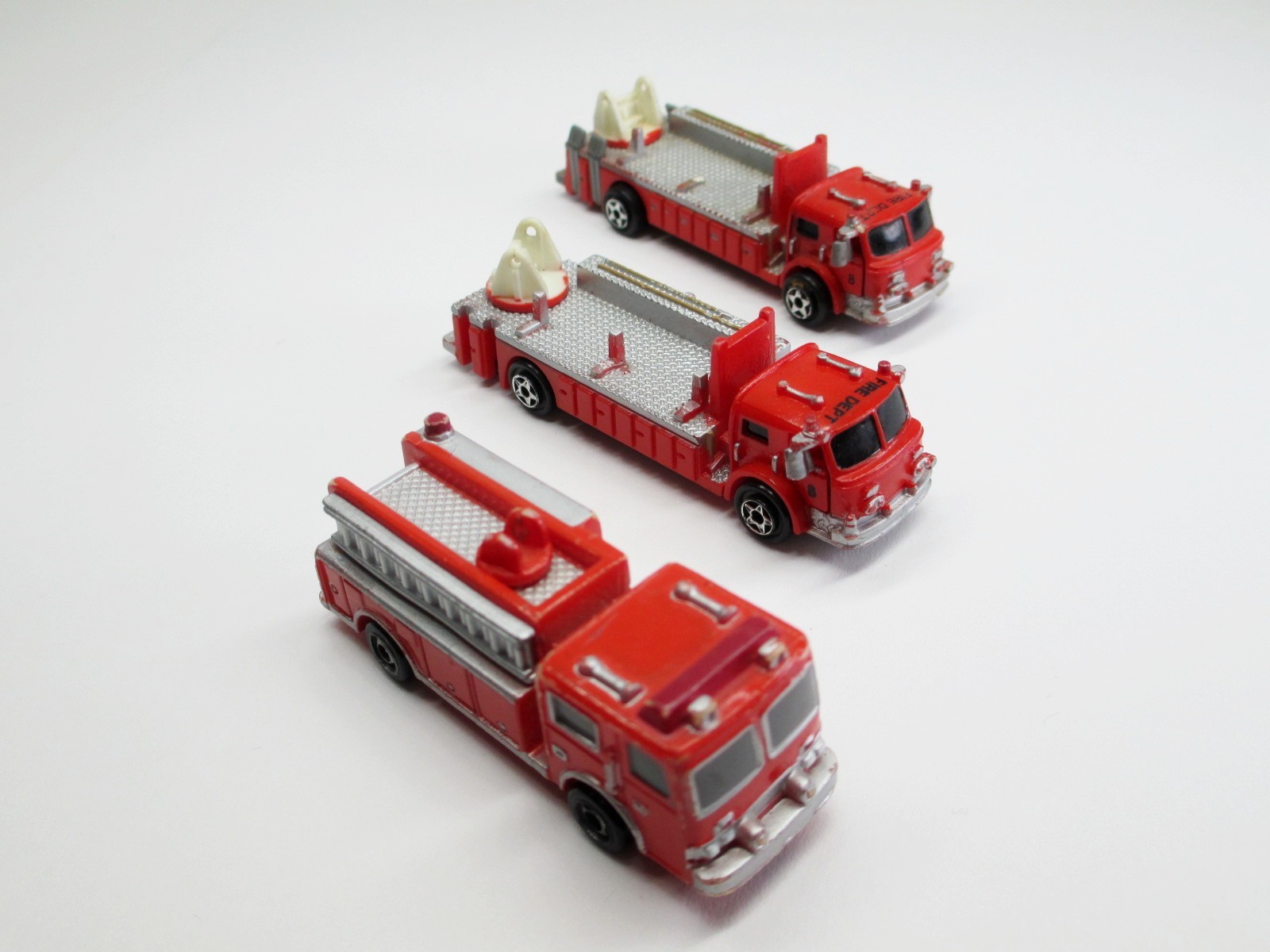 Micro Machines Fire Engine Trucks N Scale Pumper Red Emergency Vehicles Lot