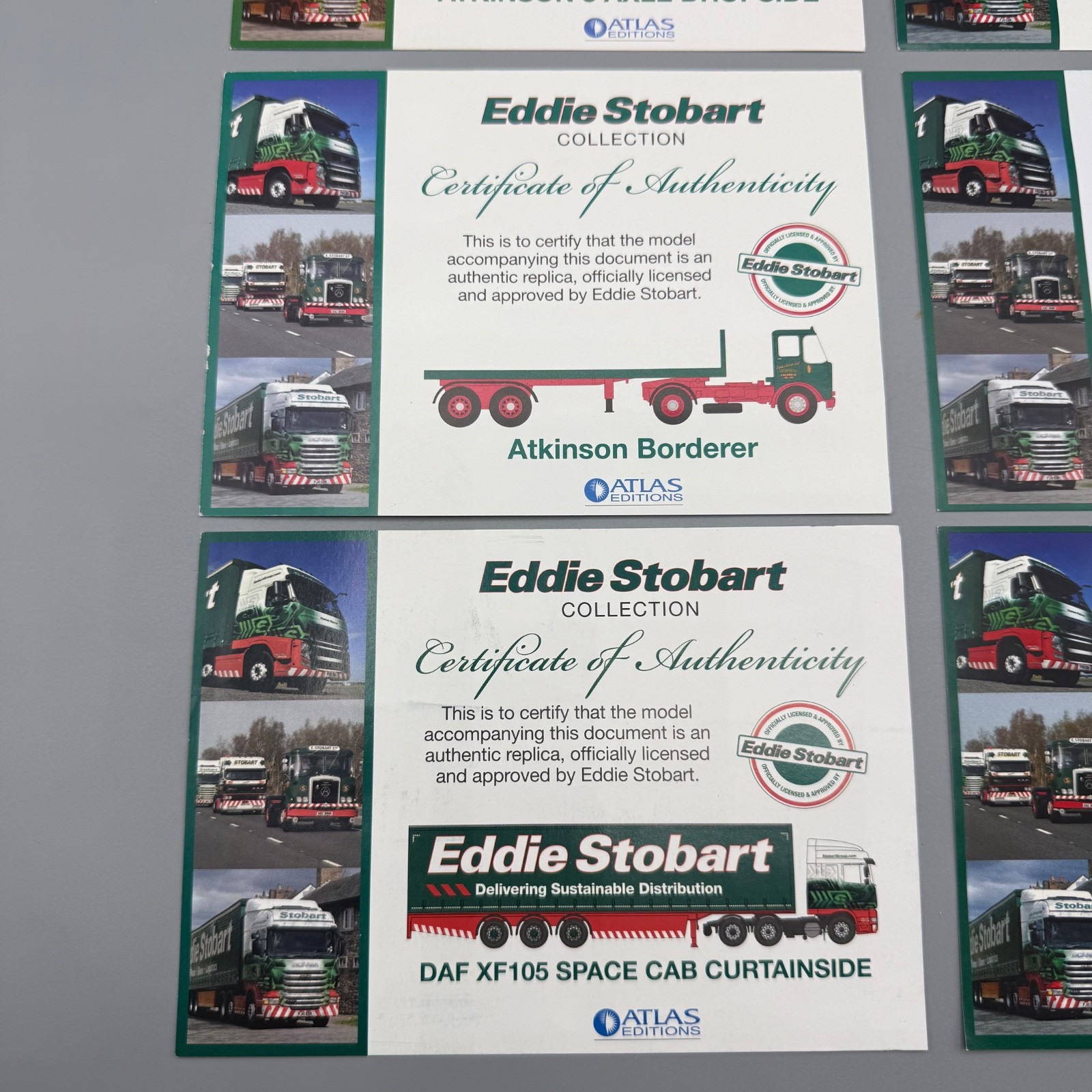 Eddie Stobart Diecast Vehicles Bundle 1:76 x11 + Notebook & Coasters