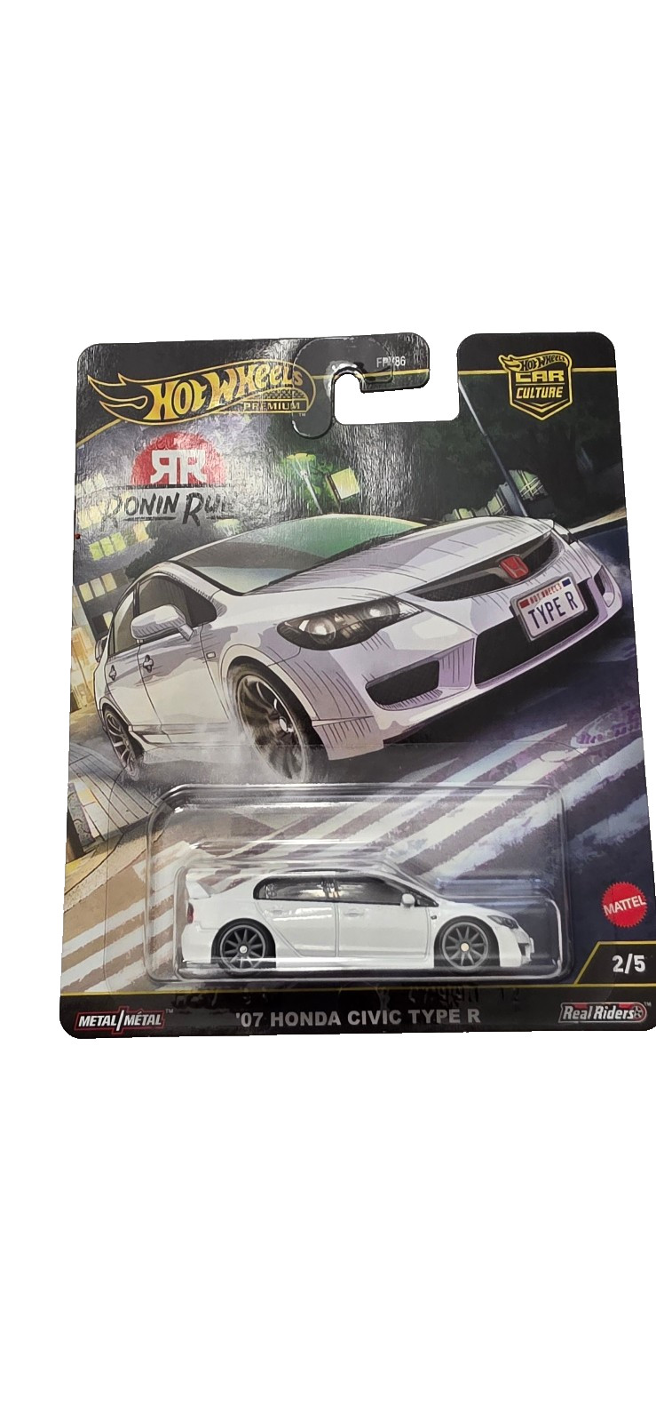 Hot Wheels Car Culture Ronin Run 2 ’07 Honda Civic Type R White