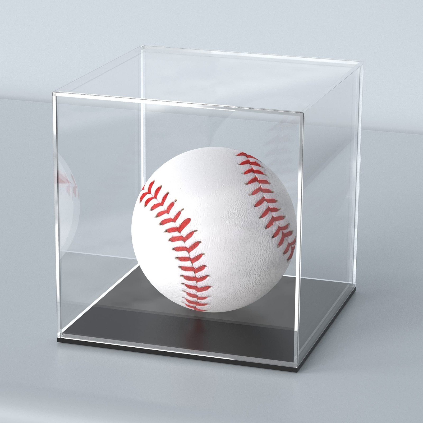 HOPEME Book Display Case Clear Protector 12×12×4 inch, Black and