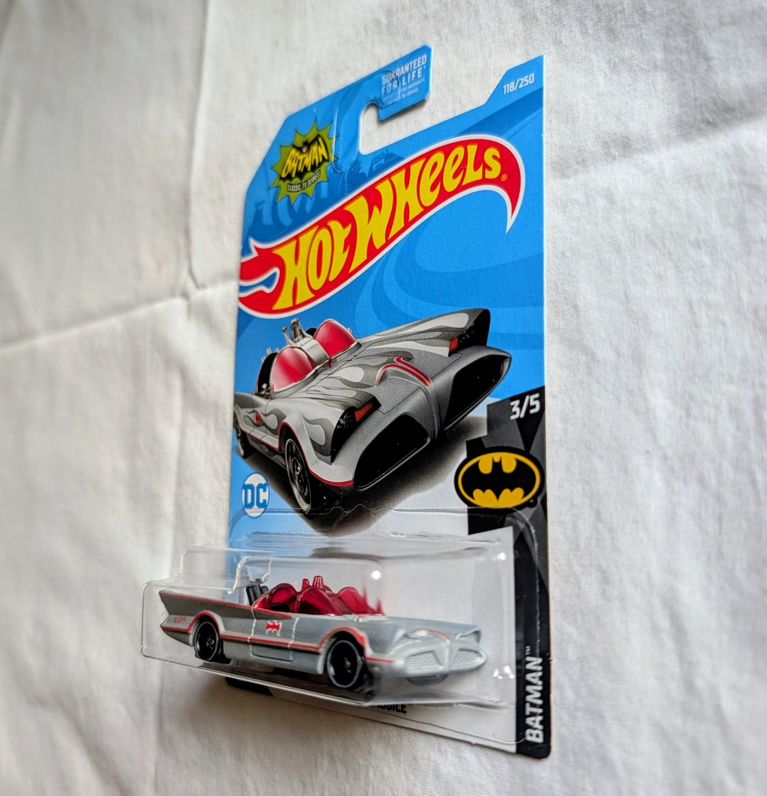 Hot Wheels Classic TV Series Batmobile Silver 2019 HW Batman 3/5 118/250 FYB90