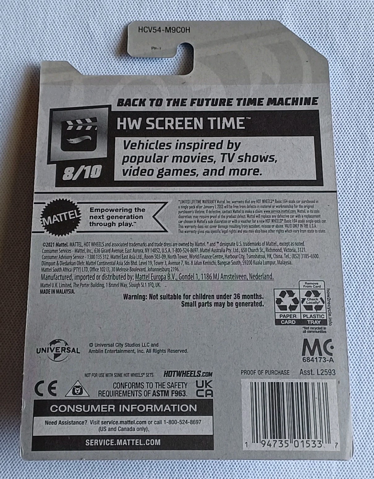 HOT WHEELS *BACK TO THE FUTURE* *TIME MACHINE* & *TIME MACHINE HOVER MODE* RARE