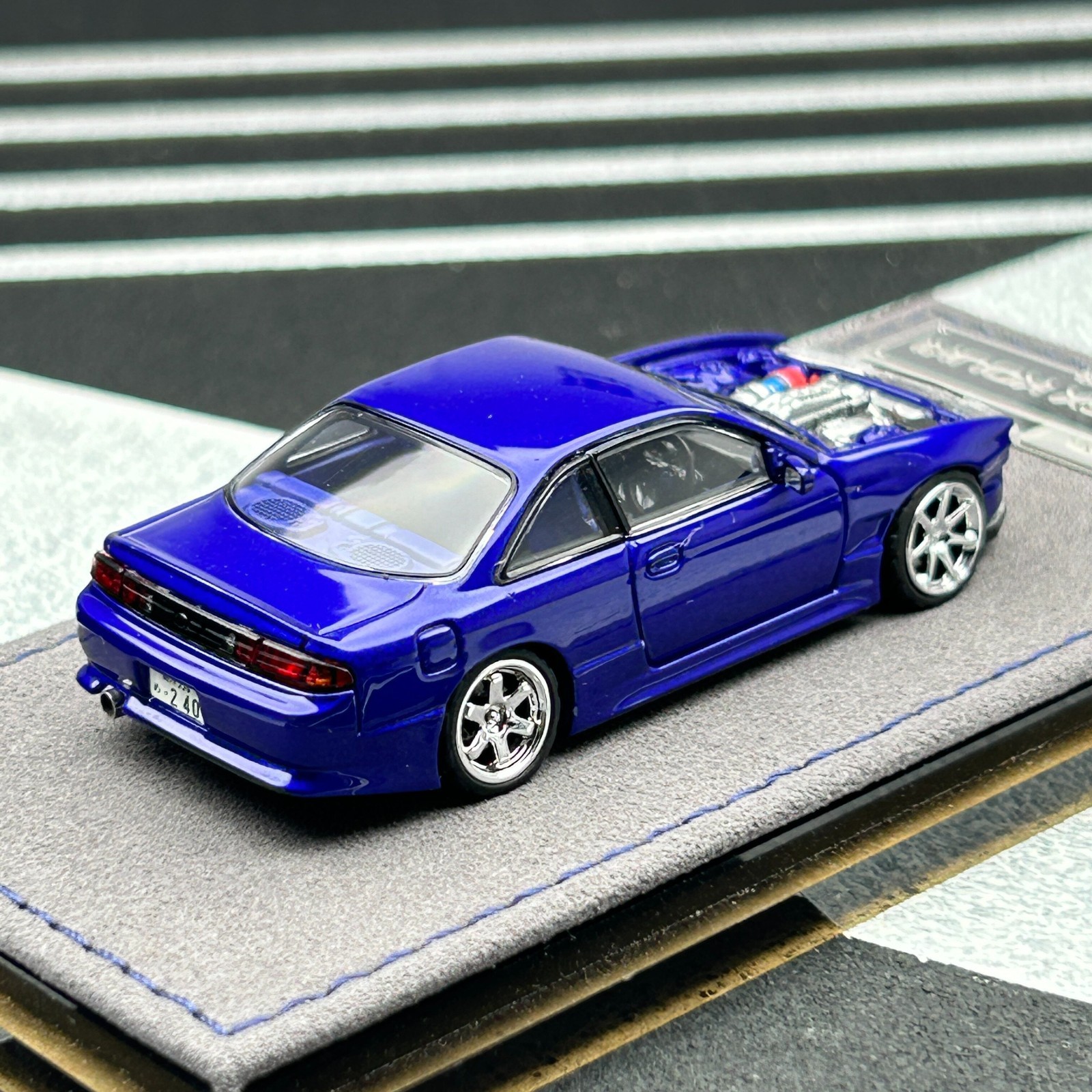 Mortal 1/64 Nissan Lang Silvia S14 240SX Kouki Blue Diecast Car Model