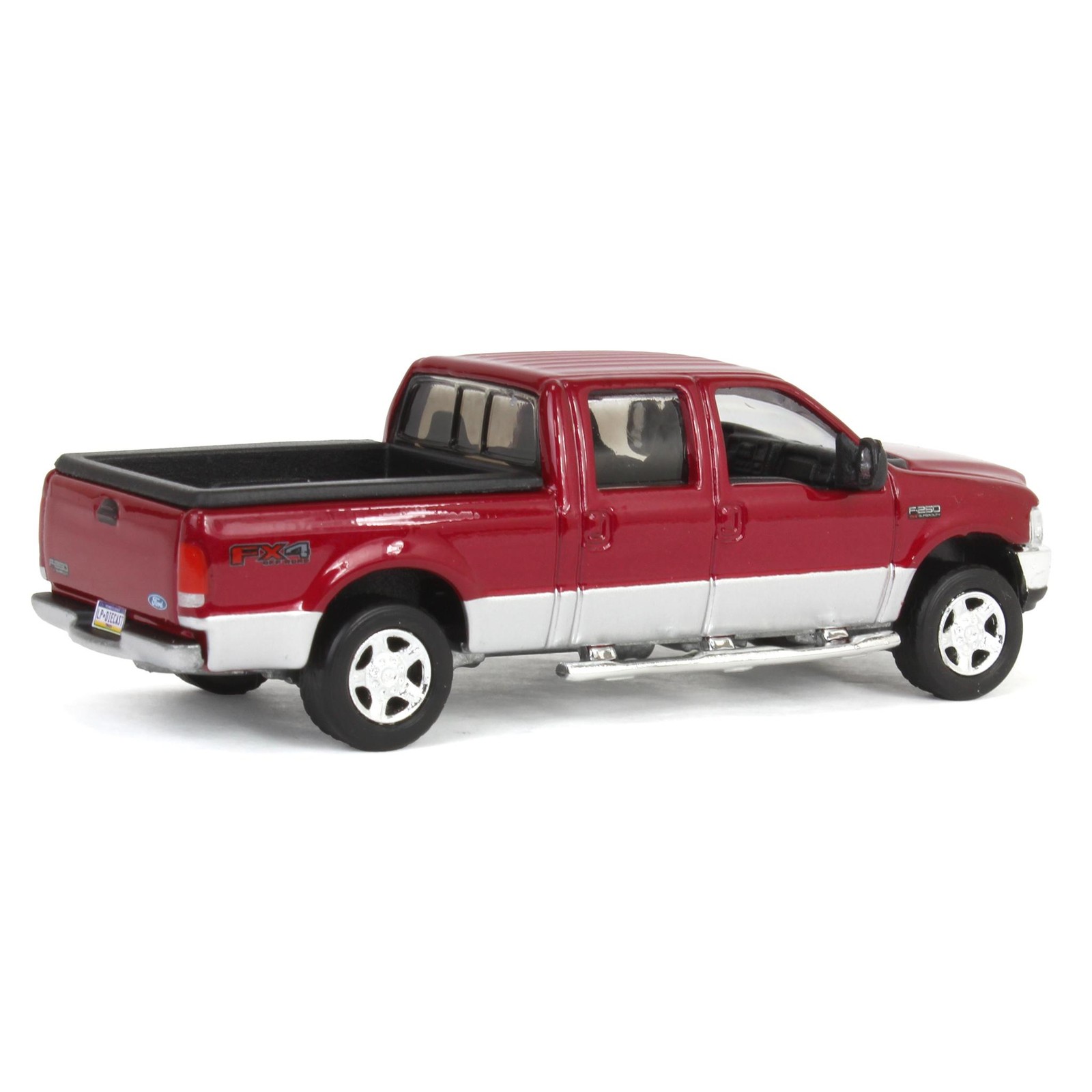 1/64 2004 F-250 Super Duty Crew Cab Pickup Truck Red Silver Motormax 400241