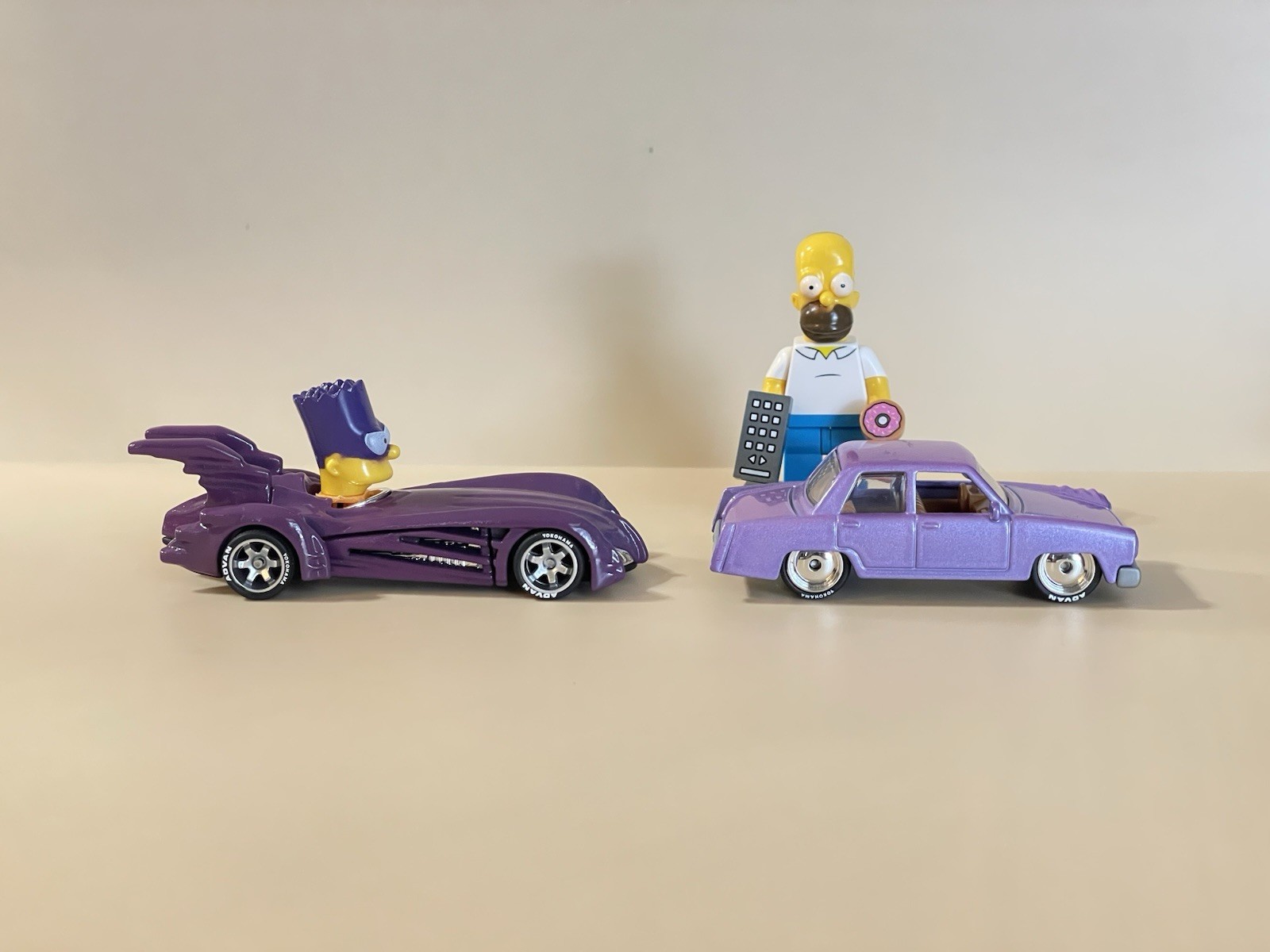 Hot Wheels The Simpsons Family Car CUSTOM + CUSTOM Bartmobile