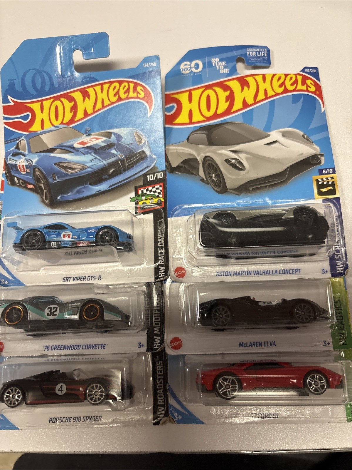 NIP Hot Wheels Lot Of 6 -Sports Cars- Please See Description + Photos