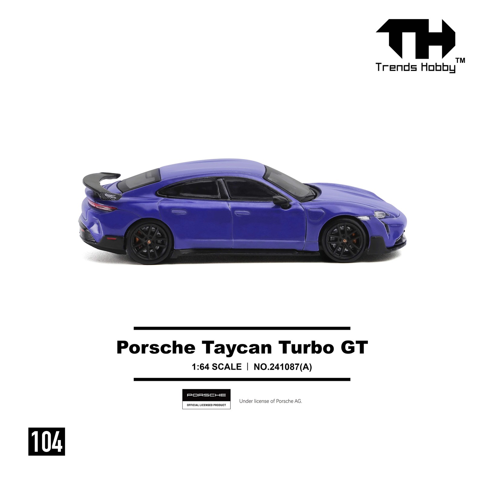 Trends Hobby 1/64 Porsche Taycan Turbo GT – Purple