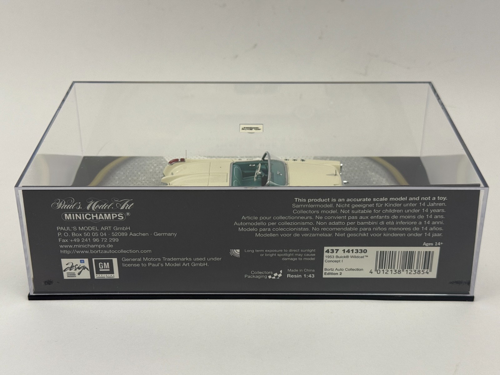 Minichamps 437141330 1/43 1953 Buick Wildcat I Concept Resin Model Car 258/999