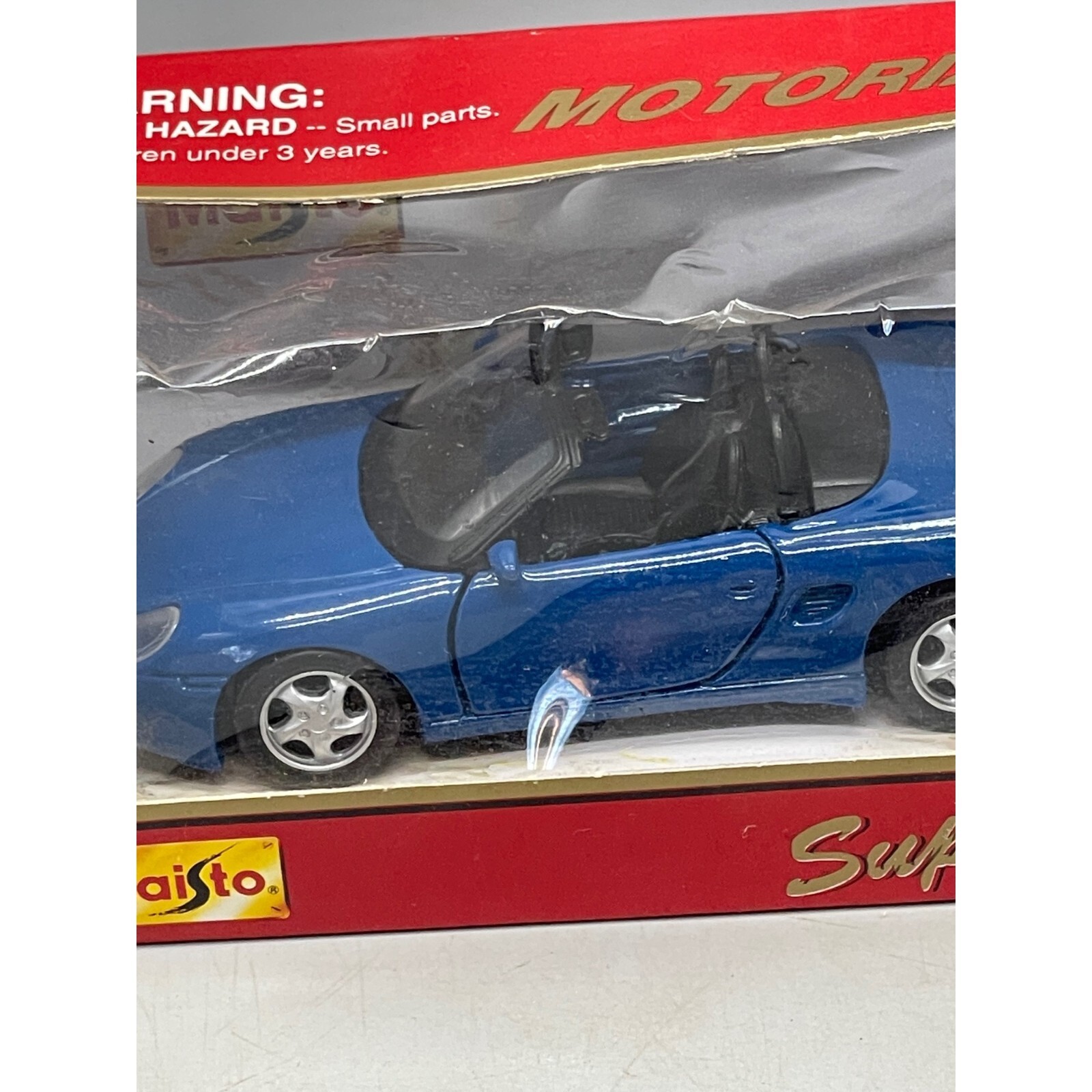 Maisto Superior Die Cast Opening Doors Pull Back Action 1999 Blue READ New