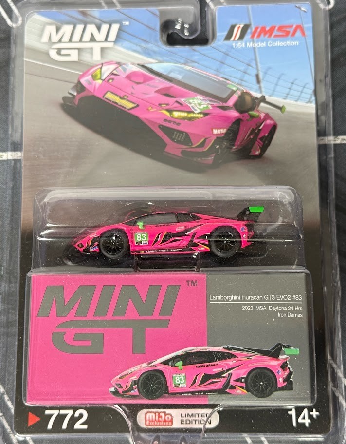 Mini GT #772 LAMBORGHINI HURACAN GT3 EV02 #83 2023 IMSA DAYTONA 24 HRS