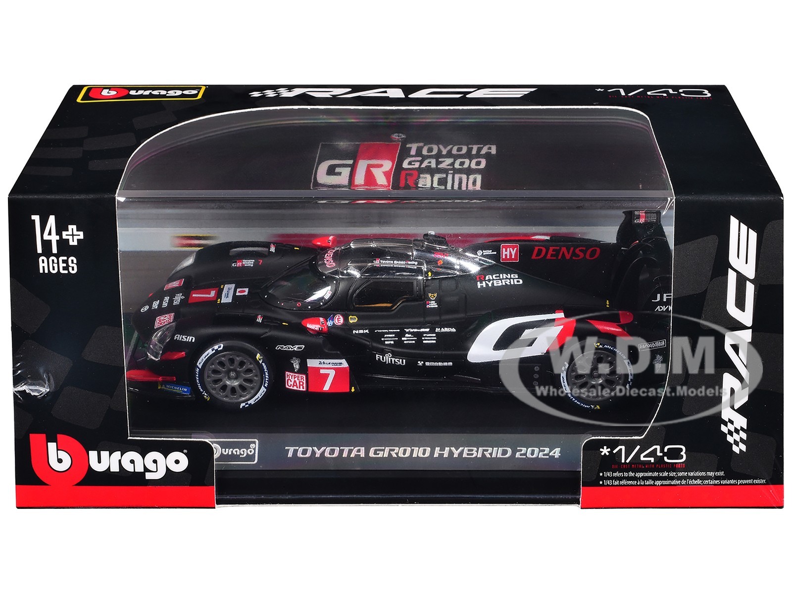 TOYOTA GR010 HYBRID #7 2ND PL “24H LE MANS” (2024) 1/43 DIECAST BY BBURAGO 38322