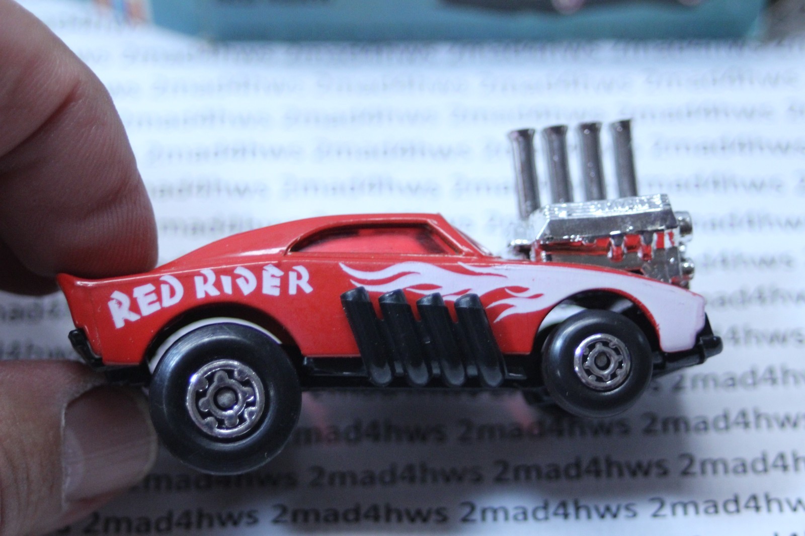 MATCHBOX LESNEY SUPERFAST MB48 RED RIDER- RARE USA PICTURE BOX, BOXED VINTAGE