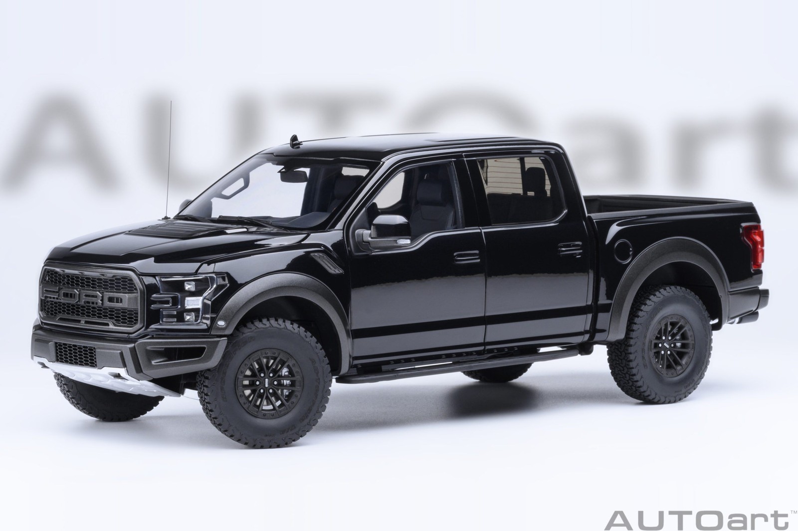 2019 Ford F-150 Raptor Supercrew Agate Black in 1:18 scale by AUTOart