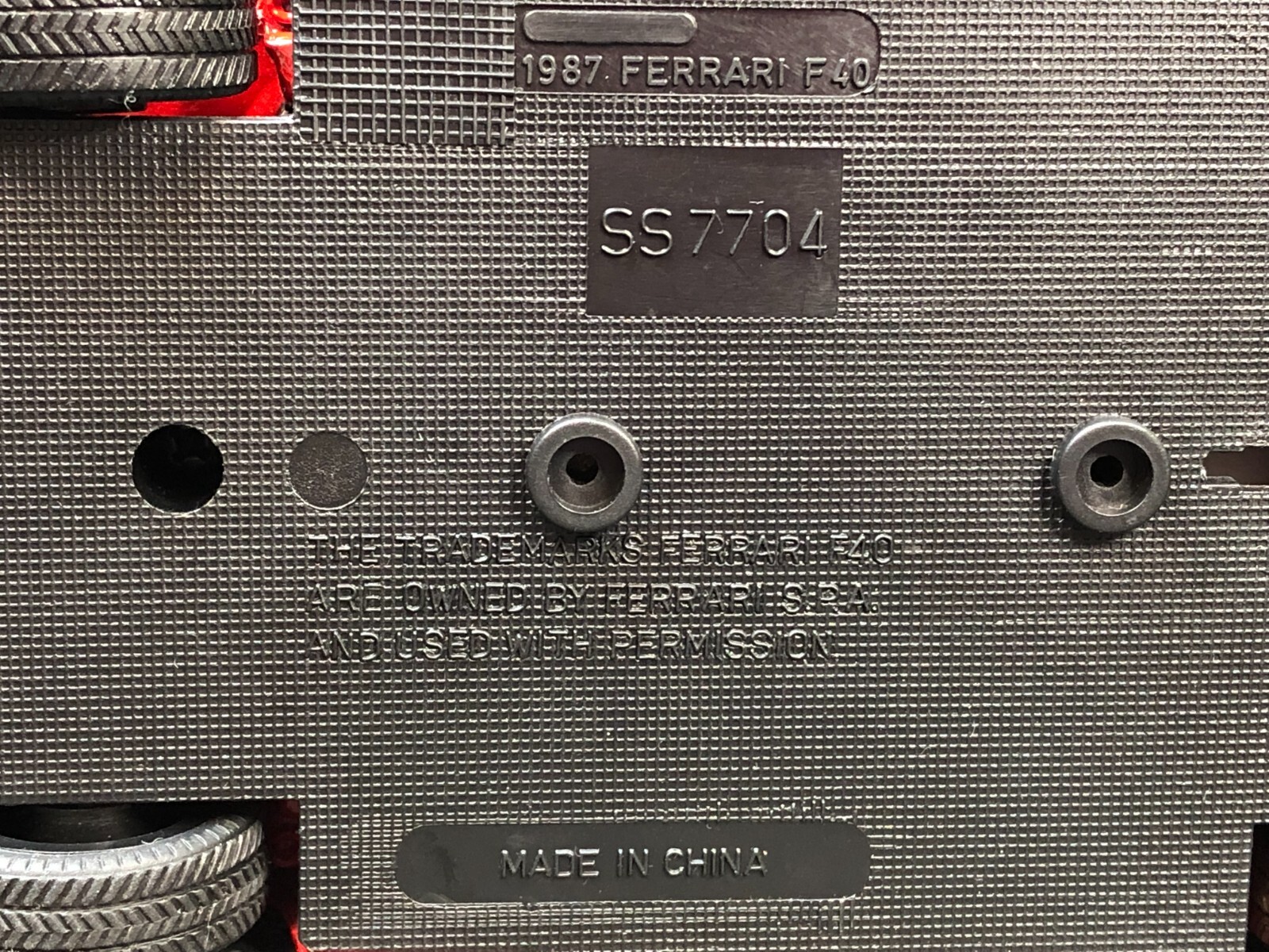 SUNNY SIDE SS7704 1:24 Diecast Model RED 1987 FERRARI F40 Opening Doors NO BOX