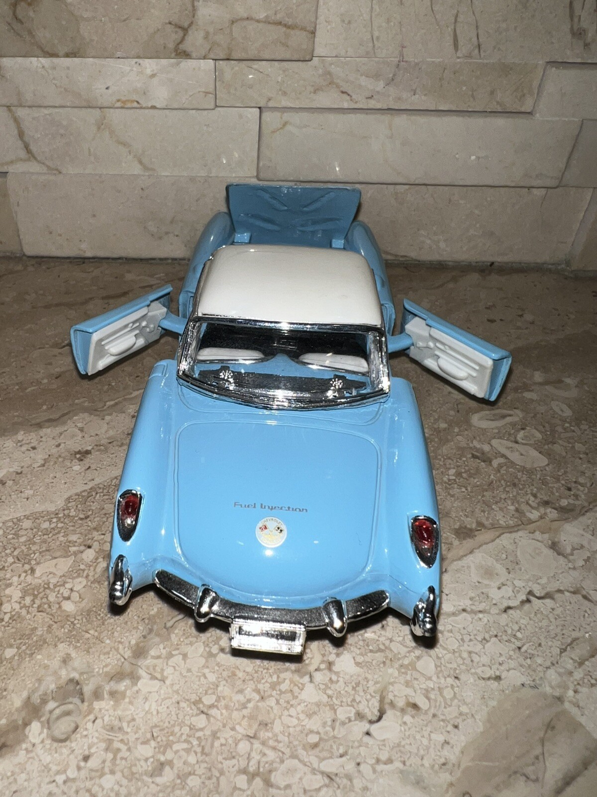 1957 Chevy Corvette Light Blue/White 5.5″