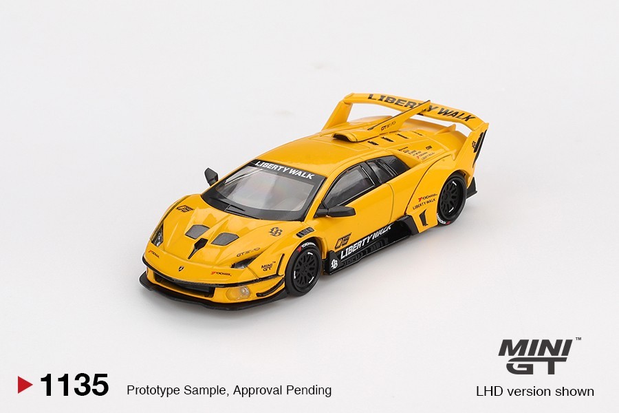 Mini GT 1:64 LB-Silhouette WORKS MURCIELAGO GT Evo – Yellow #1135