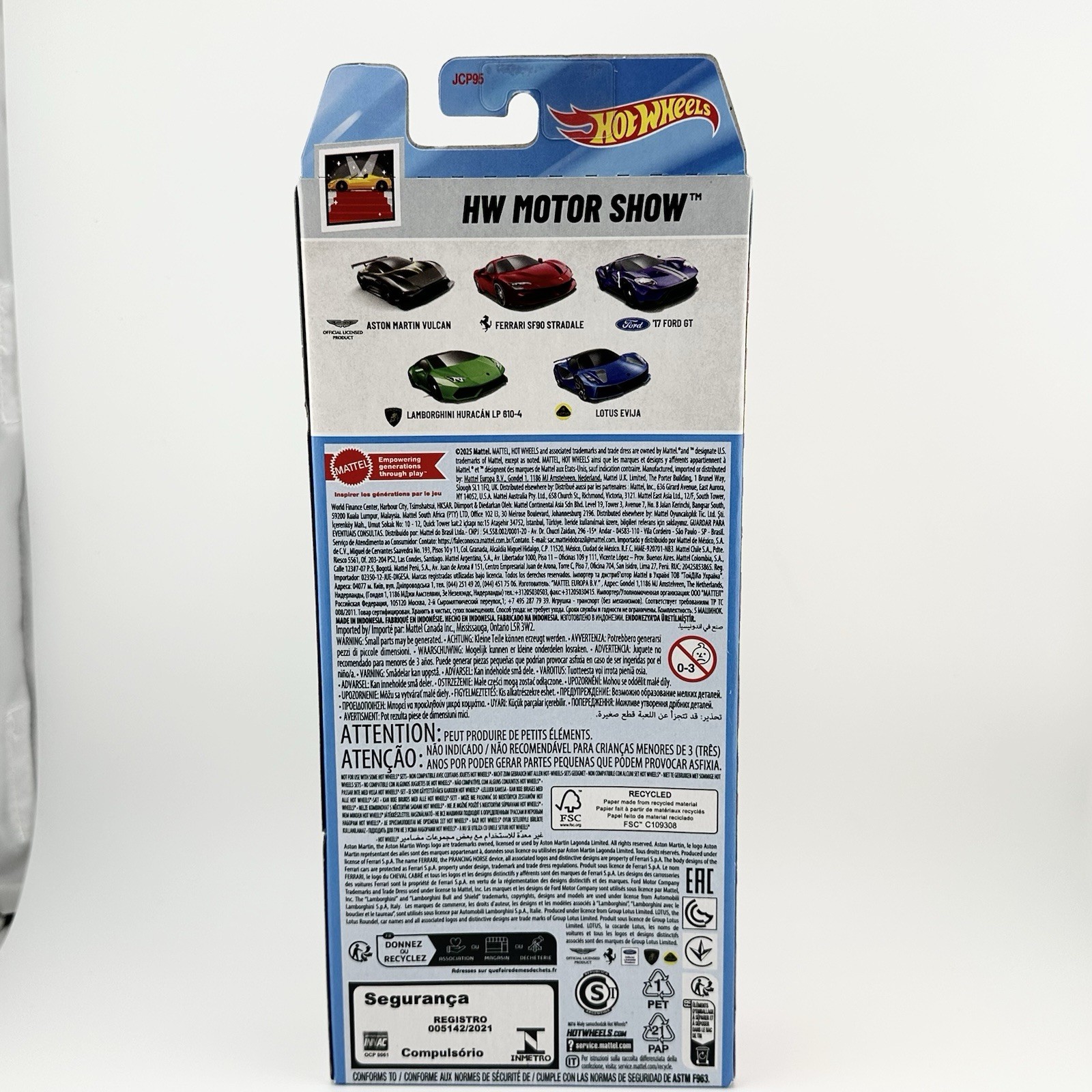 Hot Wheels HW Motor Show 5 Car Gift Pack Ferrari Ford Lamborghini Lotus