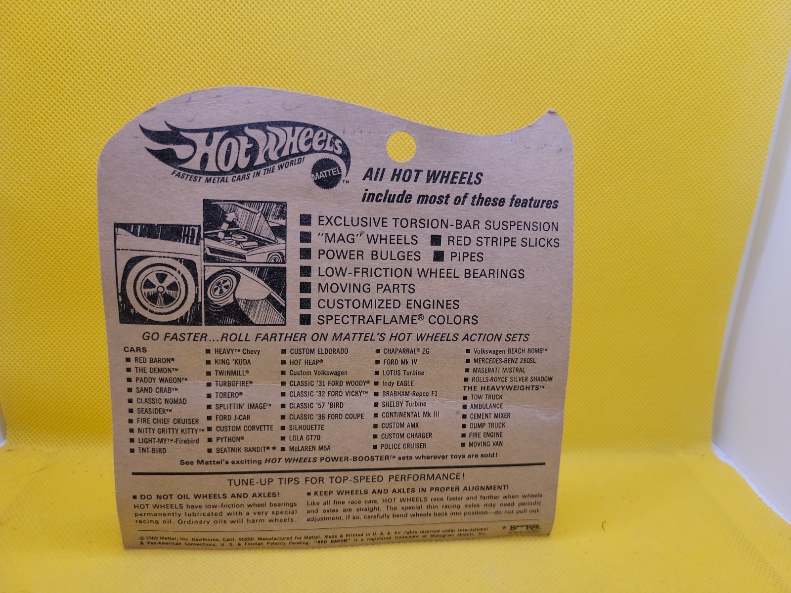 Hot Wheels Red Lines Police Cruiser on Card WIth Protector