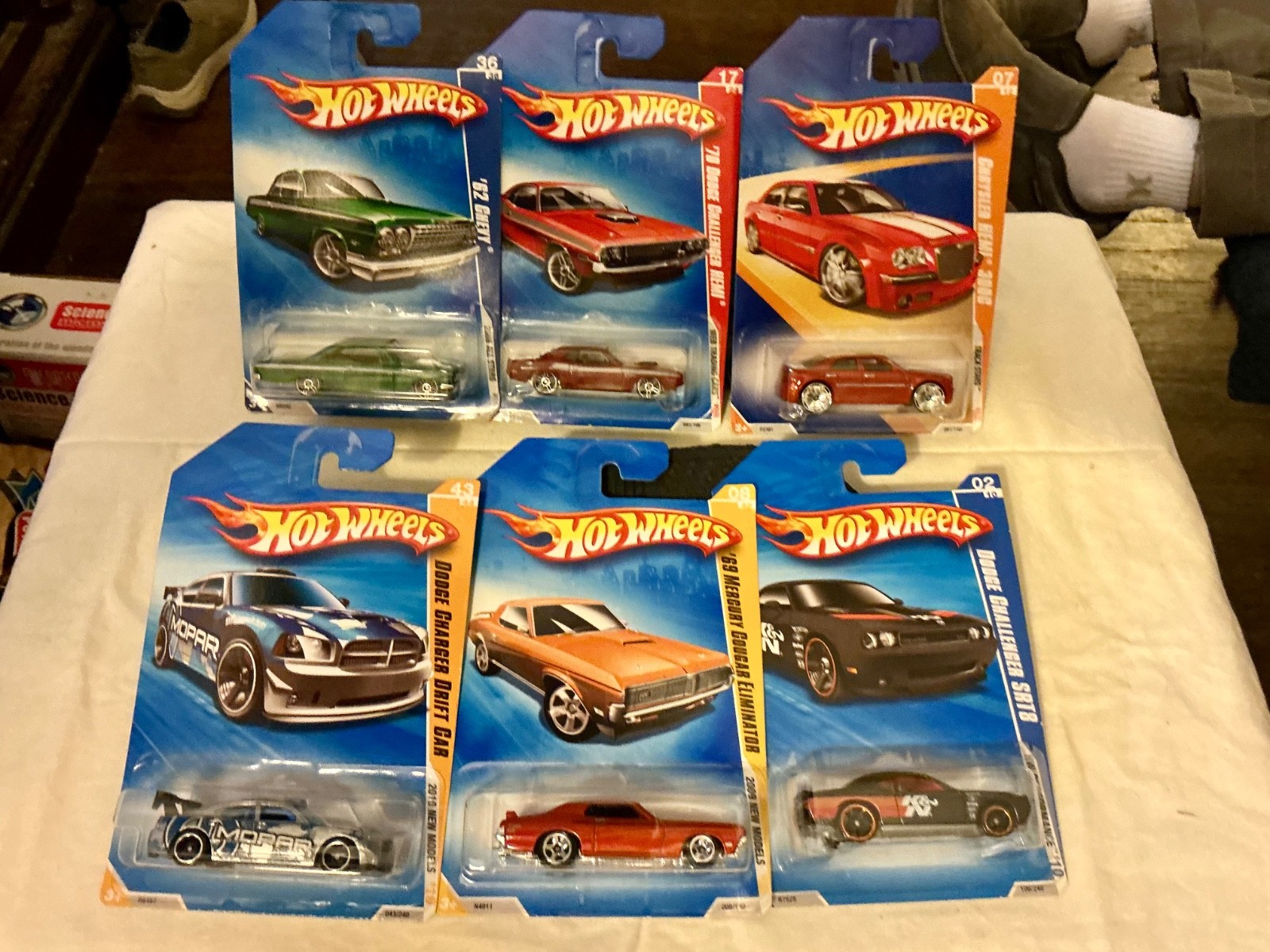 lot of 6 hot wheels various models all new in original pkgs collectible