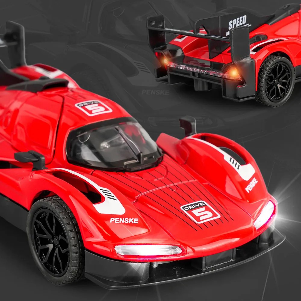 1:32 Porsche 963 alloy racing car model simulation sound and light suitable