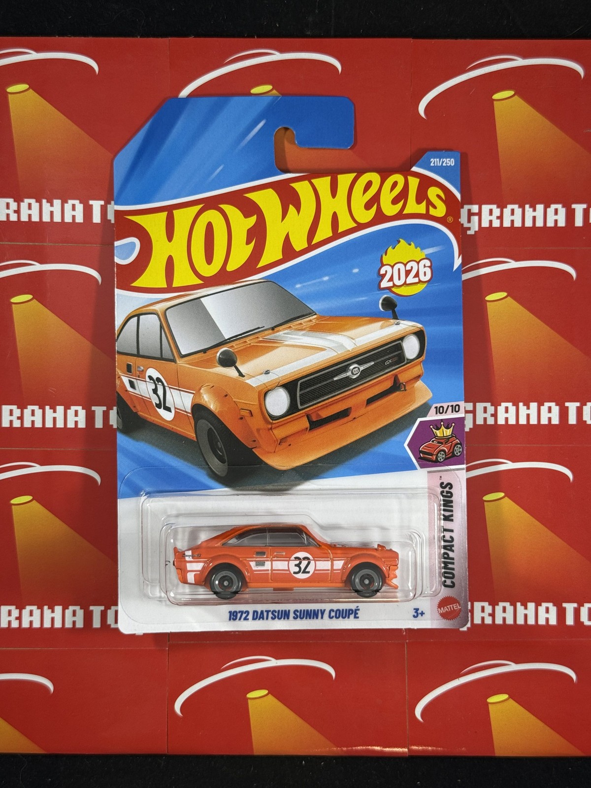 1972 Datsun Sunny Coupe #211 10/10 Compact Kings 2026 Hot Wheels Mix L
