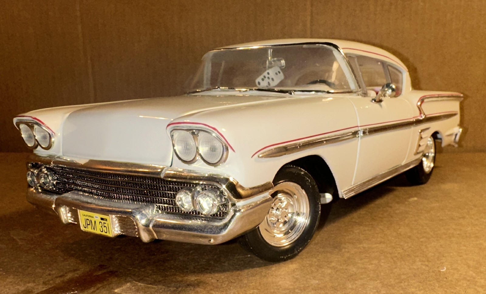 ERTL 1/18 1958 Chevrolet Bel-Air Custom Coupe, White,From American Graffiti Mov